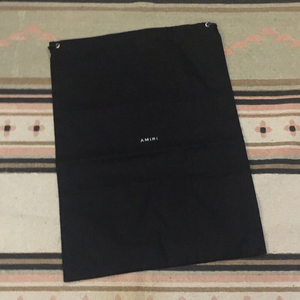 AMIRI Black drawstring dustbags garments bags new 13” x 18”